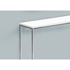 Monarch Specialties Accent Table, Console, Entryway, Narrow, Sofa, Living Room, Bedroom, White Laminate, Grey Metal I 2256